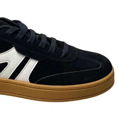 Tênis Nadia Talita Feminino Preto Fechamento Cadarço 