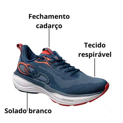 Tênis Olympikus Masculino Petróleo Pride 4 Cadarço 