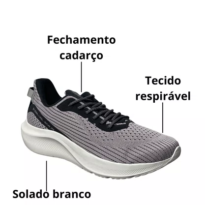 Tênis Olympikus Masculino Pewter Cadarço 