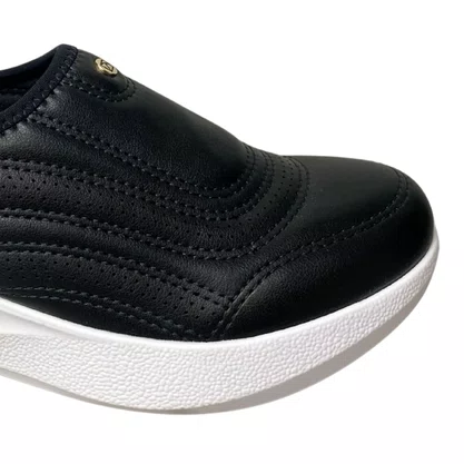 Tênis Piccadilly Feminino Preto Calce Fácil 