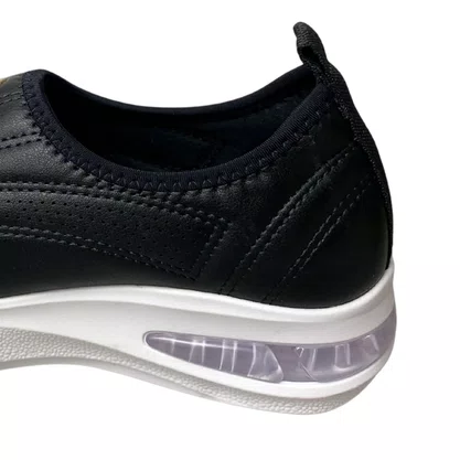 Tênis Piccadilly Feminino Preto Calce Fácil 
