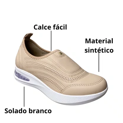 Tênis Piccadilly Feminino Rose Calce Fácil 