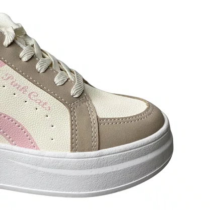 Tênis Pink Cats Infantil Feminino Macchiato Cadarço