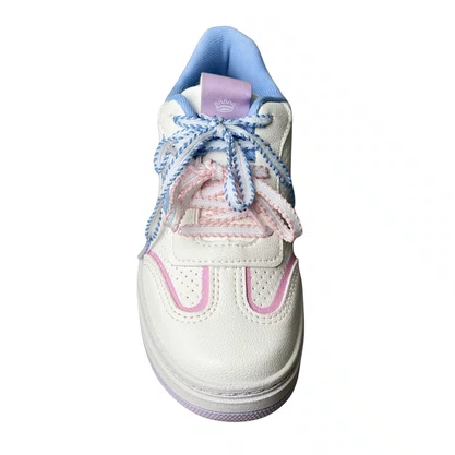 Tênis Pink Cats Infantil Feminino White Cadarço 