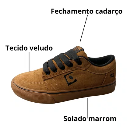 Tênis Qix Masculino Caramelo Ninety Three 