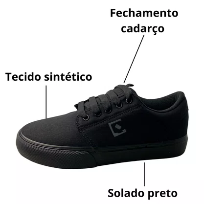 Tênis Qix Masculino Preto Combat 