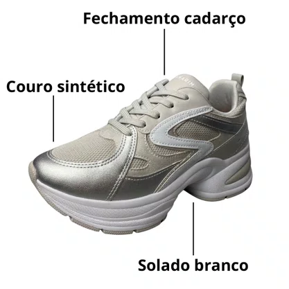 Tênis Ramarim Feminino Gelo Prata