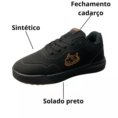 Tênis Red Nose Infantil Masculino Preto Fechamento Cadarço 