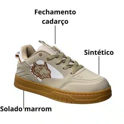 Tênis Red Nose Masculino Bege Cadarço 