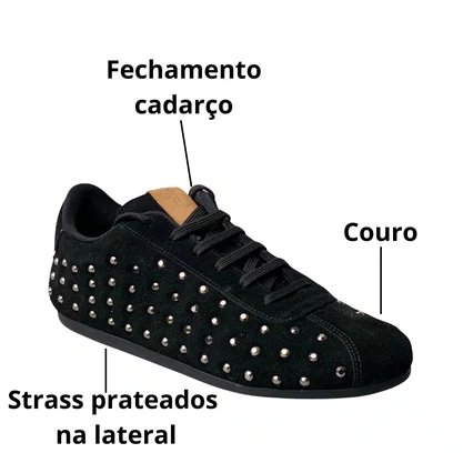 Tênis Santinelli Feminino Preto Couro 