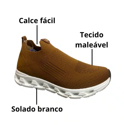 Tênis Softli Feminino Brown Calce fácil