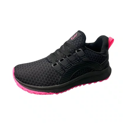 Tênis Spark Feminino Preto Fechamento Cadarço 