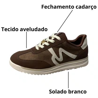 Tênis Via Marte Feminino Dark Brown Cadarço 