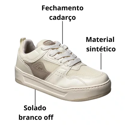 Tênis Via Marte Feminino Marfim Cadarço 
