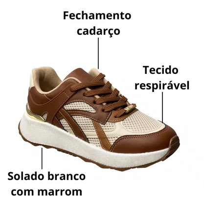 Tênis Vizzano Feminino Branco Off Cadarço 