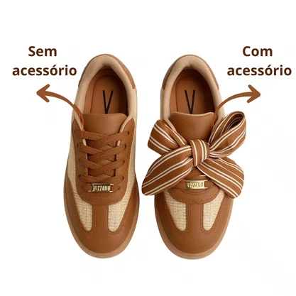 Tênis Vizzano Feminino Natural Cadarço 