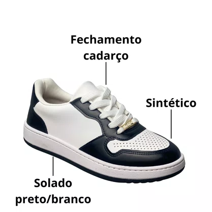 Tênis Vizzano Feminino Preto Cadarço 
