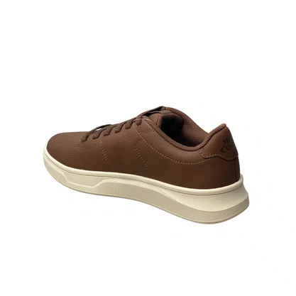 Tênis West Coast Masculino Camel Calce Fácil 