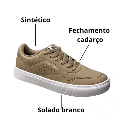 Tênis West Coast Masculino Sand Fechamento Cadarço 