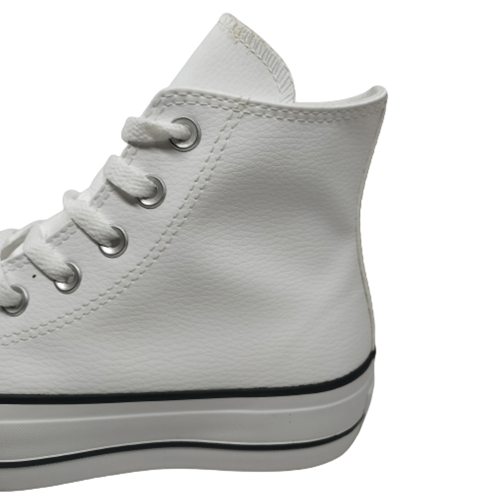 Tênis Converse All Star Chuck Taylor Hi Plataforma Couro - Branco