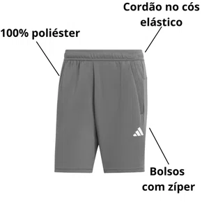 Bermuda Adidas Masculino Cinza Essentials - Berti Store