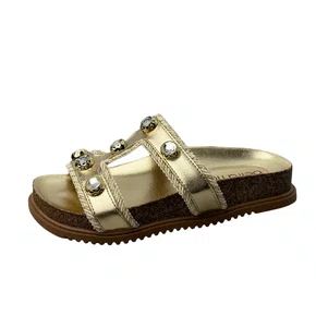 Birken Beira Rio Feminina Dourado