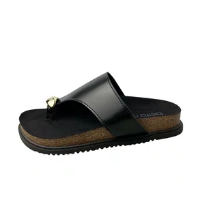 Birken Beira Rio Feminina Preto Ferragem Dourada 