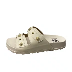 Birken Moleca Feminina Branco Off Ferragens Douradas 