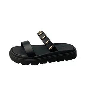 Birken Moleca Feminino Preto Ferragens Douradas 