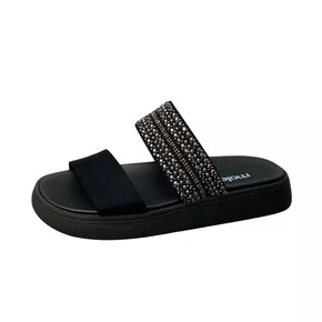 Birken Moleca Feminino Preto Tira Cravejada 