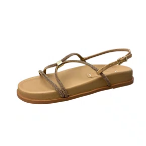 Birken Santa Lolla Feminina Palha Tira Cravejada 