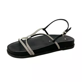 Birken Santa Lolla Feminina Preta Tira Cravejada 