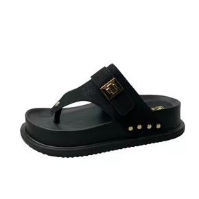 Birken Santinelli Feminina Preto Camurção