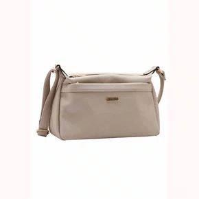 Bolsa Chenson Feminina Bege Fechamento Zíper 