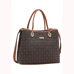 Bolsa Chenson Feminina Café Ferragens Douradas