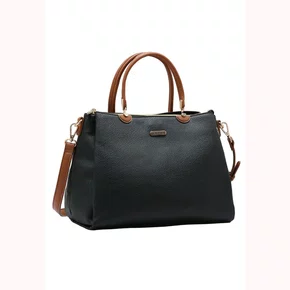 Bolsa Chenson Feminina Preta Fechamento Zíper 