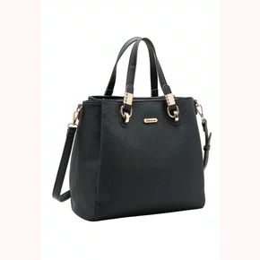 Bolsa Chenson Feminina Preta Ferragens Douradas 