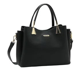 Bolsa Chenson Feminina Preto Ferragens Douradas 