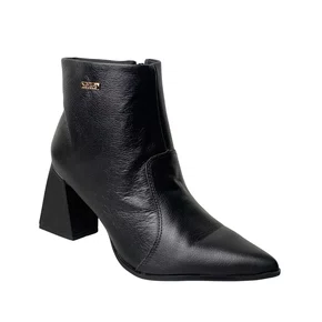 Bota Bebecê Feminina Preto Couro