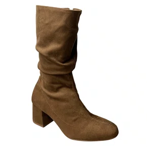 Bota Beira Rio Feminina Camel Salto Bloco 