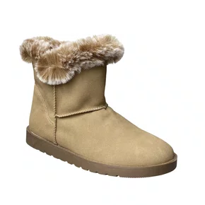 Bota Mooncity Feminina Bege Peluciada