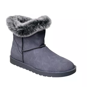 Bota Mooncity Feminina Cinza Peluciada