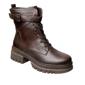 Bota Mooncity Feminina Marrom Cadarço 