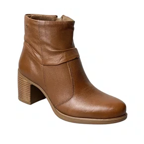 Bota Pegada Feminina Pinhão Couro 