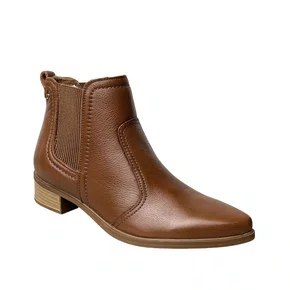 Bota Pegada Feminina Pinhão Couro 