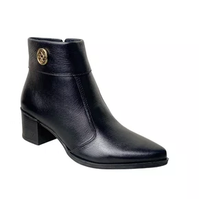 Bota Pegada Feminina Preto Couro 
