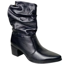 Bota Pegada Feminina Preto Couro 