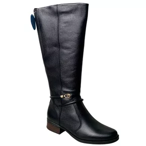 Bota Pegada Feminina Preto Couro 