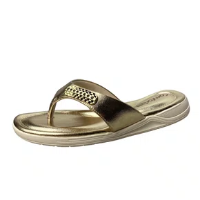 Chinelo Comfortflex Feminino Ouro Brilhante 