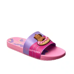 Chinelo Grendene Infantil Feminino Rosa Capivara 